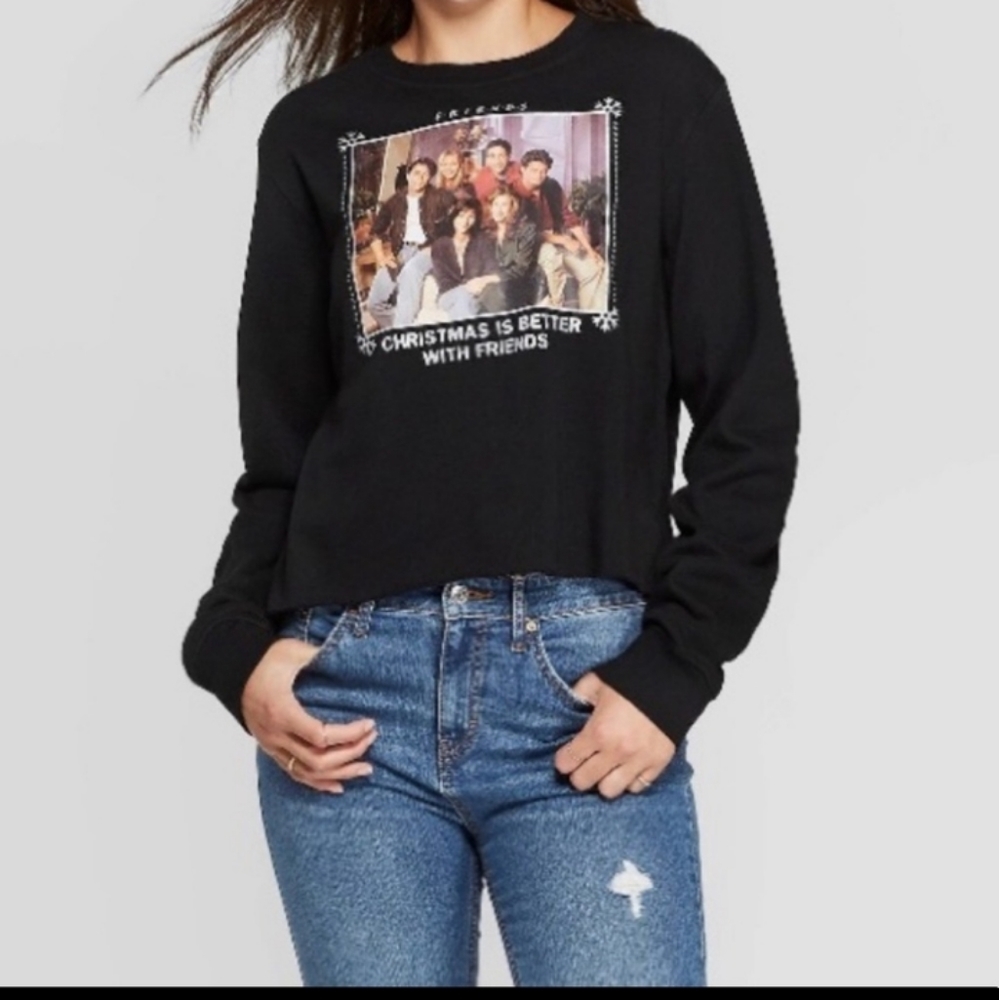 Christmas is Better with Friends Crop Sweatshirt